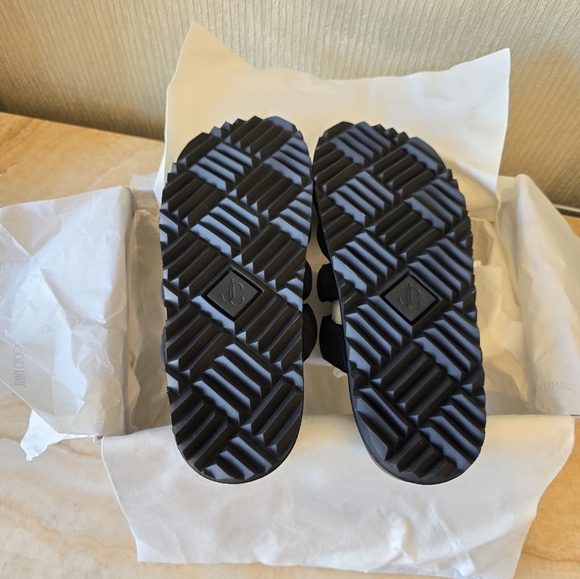 Jimmy Choo Sandals Black MSRP $595 Jimmy Choo Kes Slide Sandals - Picture 7 of 17